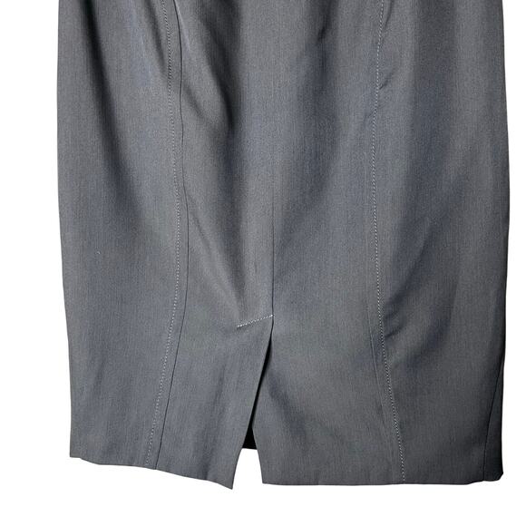Max Mara Skirt Size 6 Gray Wool Blend Basic Classic Minimal Designer Lined - Picture 7 of 8